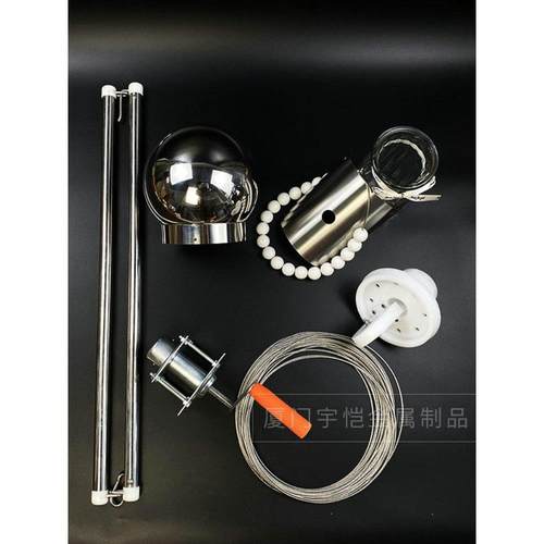 室外不锈钢旗杆内置手动可调全套配件360度旋转铝合金球旗组