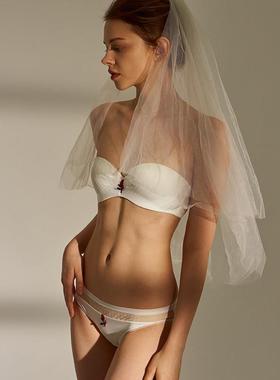 【5折清仓】mimi fantasy法式无肩带内衣薄款夏结婚小胸抹胸文胸