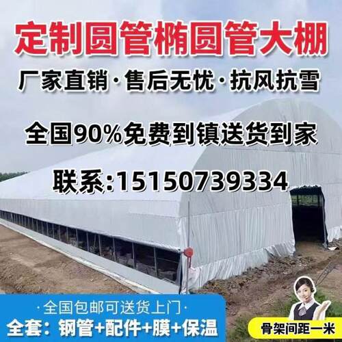 养殖大棚骨架全套养鸡猪牛棚育苗种植蔬菜花棚保温棚椭圆管大棚架