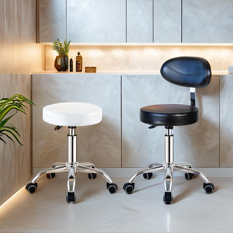 定型棉黑美容转椅护士师傅椅美甲旋转靠背吧椅美发圆凳升降大工椅