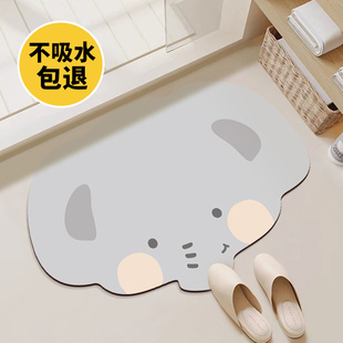 卡通浴室地垫化妆室门垫入户门口吸F水防滑脚垫洗手间家用速干垫