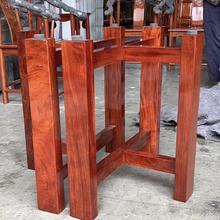 巴西花梨木实木桌腿红花梨木支架原木大板桌脚茶台脚大巴花支撑脚