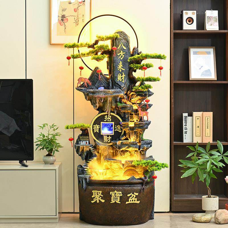 假山流水喷泉客厅聚宝盆循环水景观招财风水轮生财落地装饰品摆件,家居饰品,装饰摆件,淘宝优惠券,粉丝福利购,淘宝优惠卷