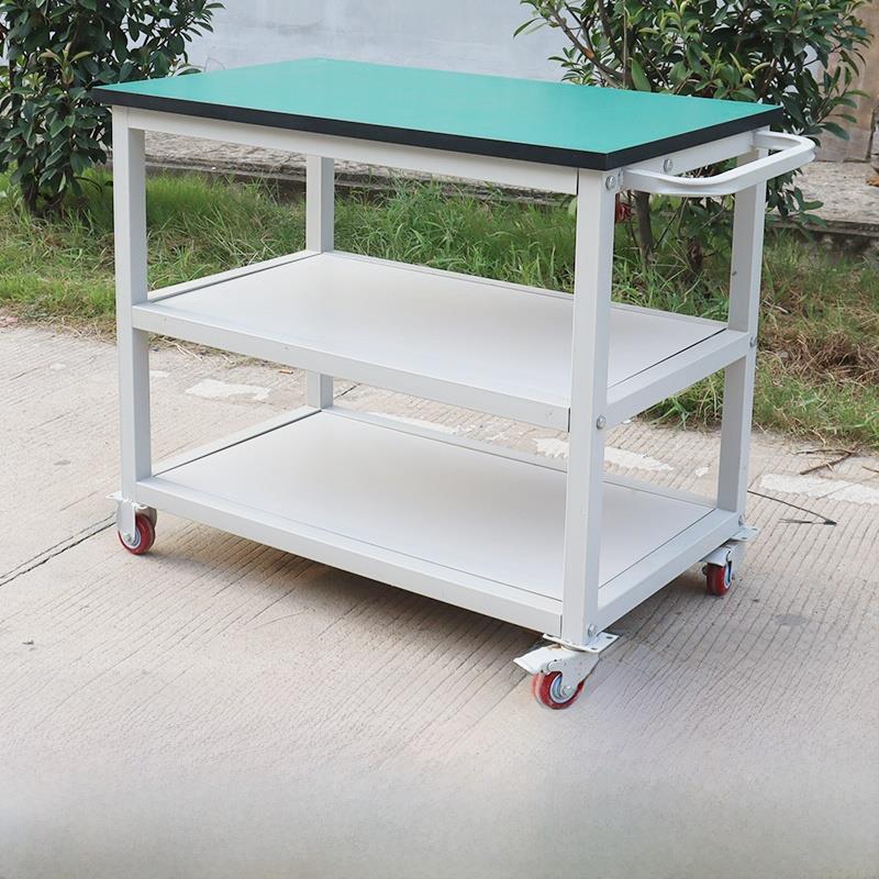 防静电手推车工厂车间拉货物科分练平板移动周转车多层抽屉小推车