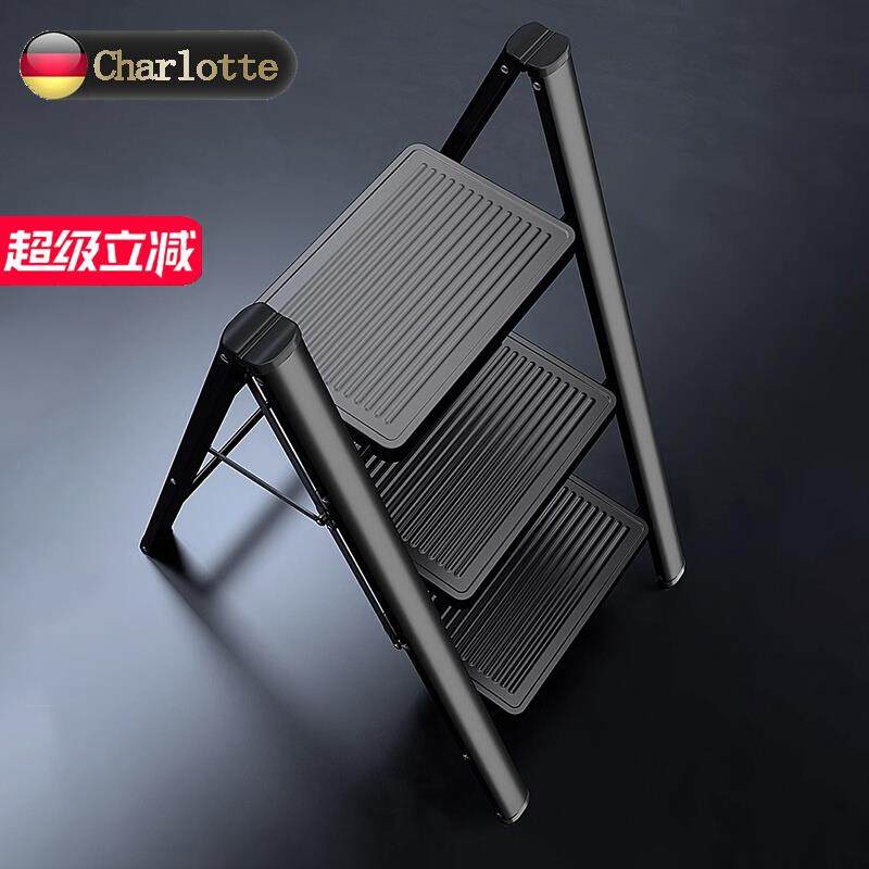 德国家用梯子折叠梯新款小型轻便多功能梯凳加宽加厚铝合金人字梯