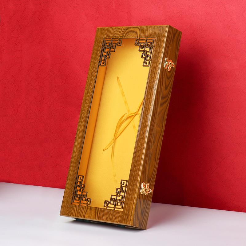 加长鱼翅鱼胶送礼礼盒空盒500g 鱼肚花胶展示盒礼品盒包装盒木盒