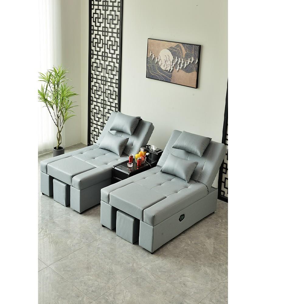 足浴沙发电动浴室大厅休息沙发洗修脚足浴按摩一体床足疗沙发躺椅