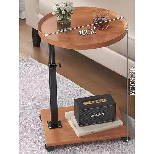 厂家直销升降小边几简约创意沙发可旋转茶水桌万向轮可移动小角几