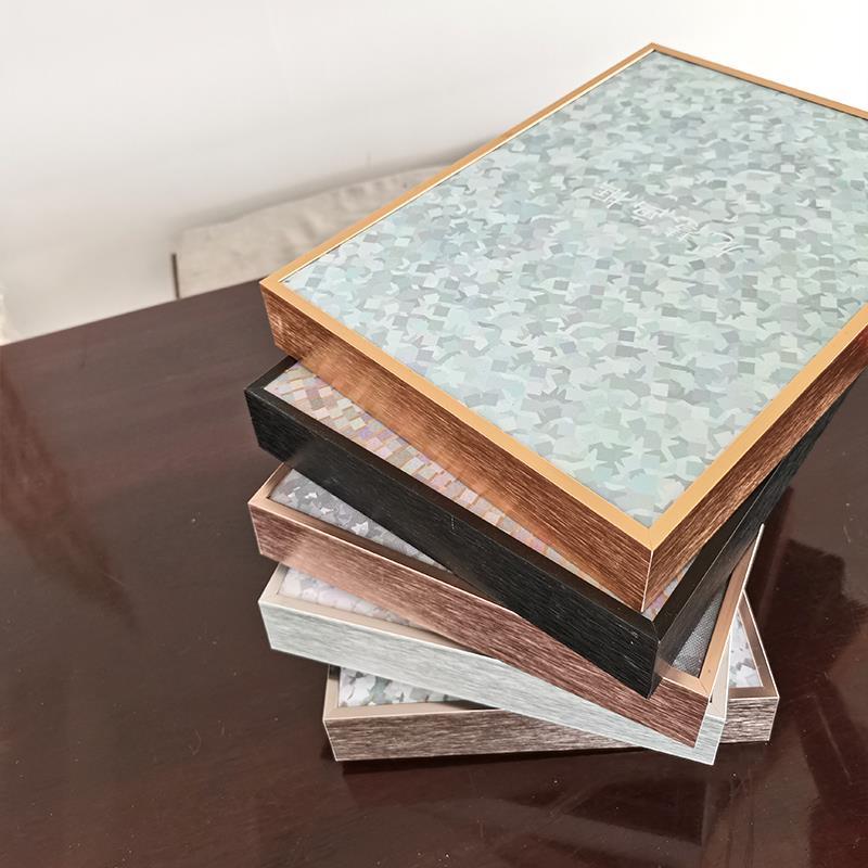 517 铝合金画框 定制尺寸 微喷摄影展黑色长方形相框白色卡纸装裱