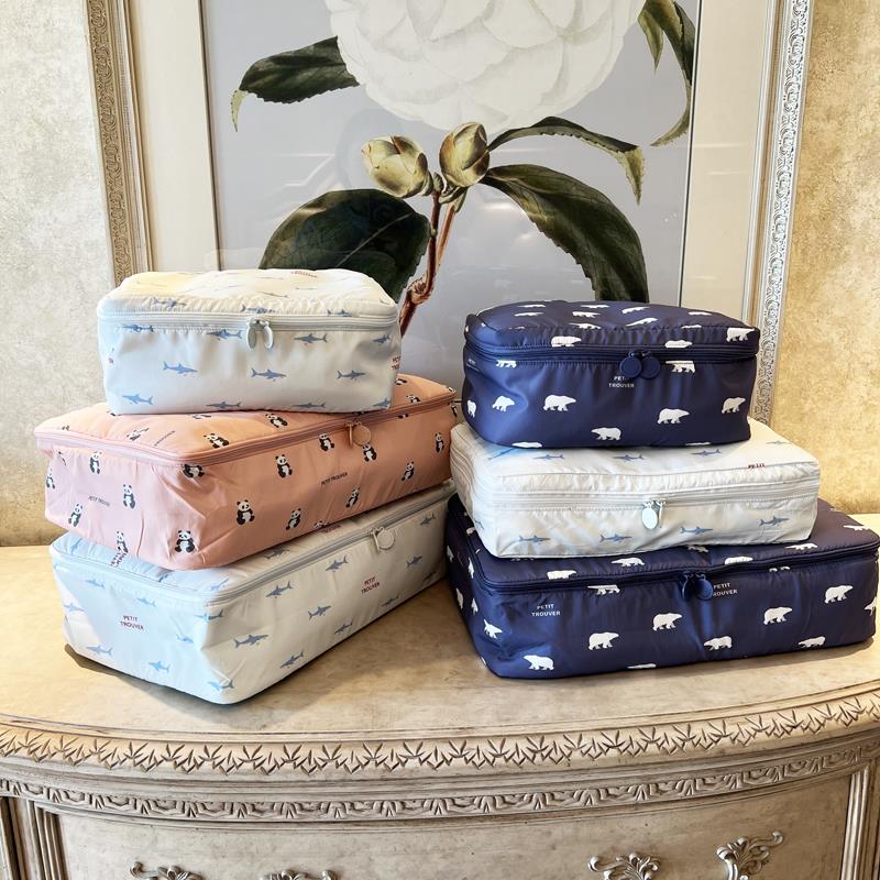 petit trouver 可爱动物印花衣物收纳袋 旅行内衣包 多功能收纳包