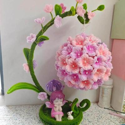 创意扭扭灯绣球花扭扭棒荷花灯花束创意荷花灯制作手工diy材料包