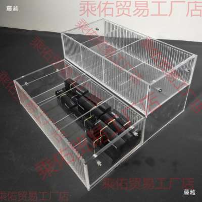 文具店展示架透明放橡皮擦收纳盒亚克力任意分隔盒手账胶布陈列架