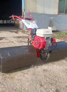手式草坪滚压机 汽油动草力地滚边机 园实林果岭草皮压机VUD持厂