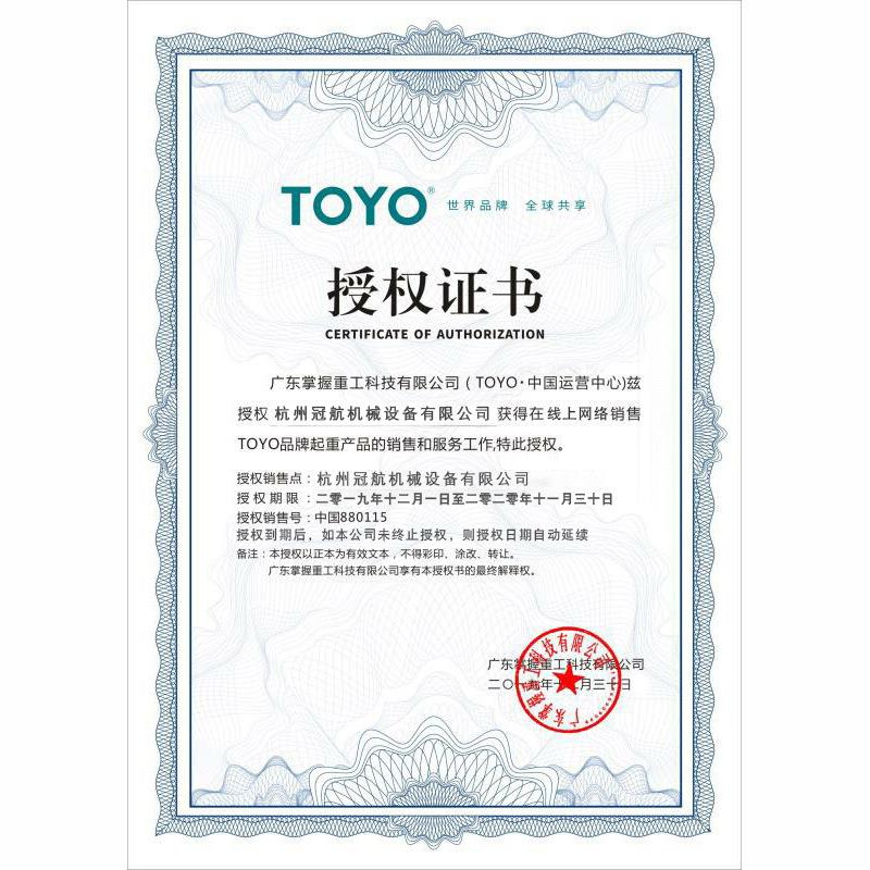 动TOY固定式单O动葫芦电 东洋1t2t3起T5吨链条式电葫芦梁式重机环