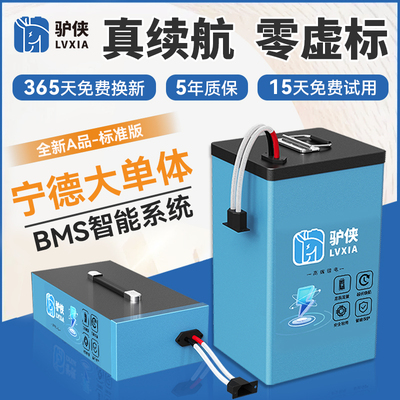 驴侠宁德大单体48v磷酸铁60v新型锂电池72伏外送专用电动车电瓶新
