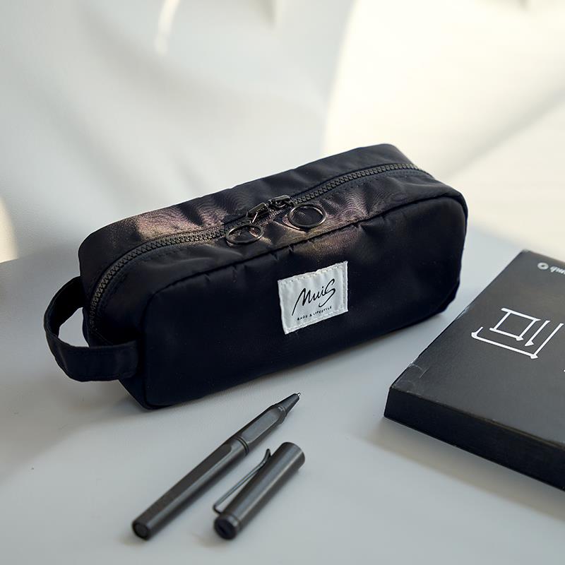 MUIS目意思 长方体ins男女初高中学生笔袋简约大容量文具盒铅笔袋