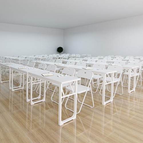 折叠培训桌椅长条桌椅学生辅导补习班双人考公研课桌椅会议桌组合