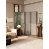 宋式 美学新中式 竹子竹编屏风隔断客厅玄关入户正对门卧室遮挡折屏