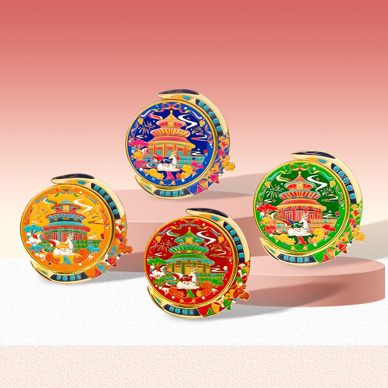 天坛公园文创祈年殿金属旋转冰箱贴磁贴伴手礼创意生日礼物纪念品