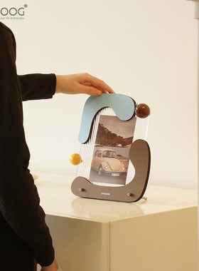 EMITDOOG相框摆件软装家居客厅入户玄关装饰时钟卧室高级感礼品