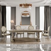 复古做旧家用饭桌餐台美式 轻奢实木餐桌原木大板休闲工作台洽谈桌