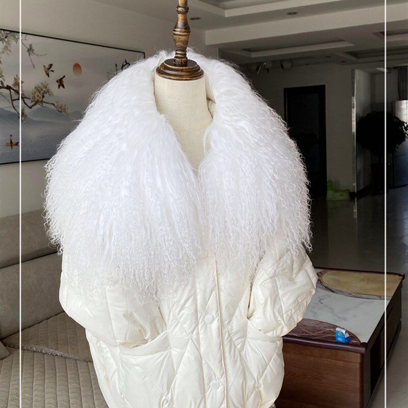 新款滩羊毛领子/皮草围巾百搭披肩/黑色白色皮草毛领男女款毛领子