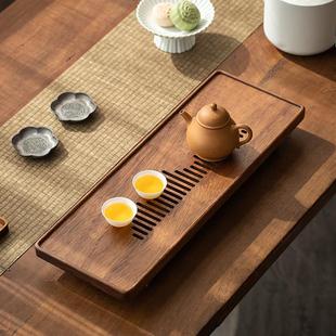 家用茶盘干泡盘抽屉式 胡桃木新中式 小型干泡台实木壶承茶几小茶台