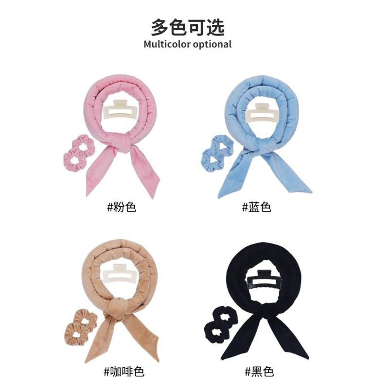 懒人无热睡眠卷发神器运动定型卷发带大波浪蝴蝶结发带睡觉卷发器