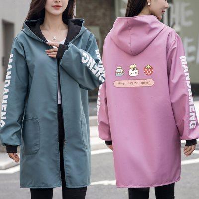 加绒加厚长袖罩衣女大人外穿时尚工作服防污透气餐饮专用围裙定制