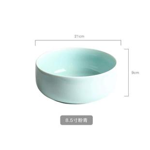 中式 简约青瓷纯色陶瓷号餐具大碗家用泡面碗汤碗菜碗米日式 大饭碗