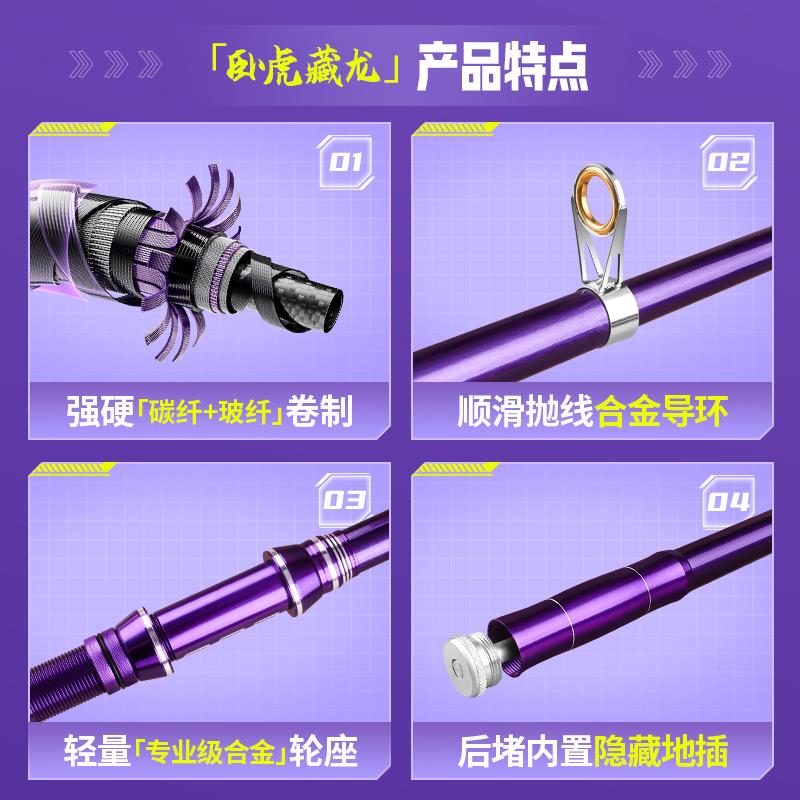 海杆抛竿套装海钓专用鱼竿超硬远投竿全套新型鲢鳙巨物锚鱼竿甩杆