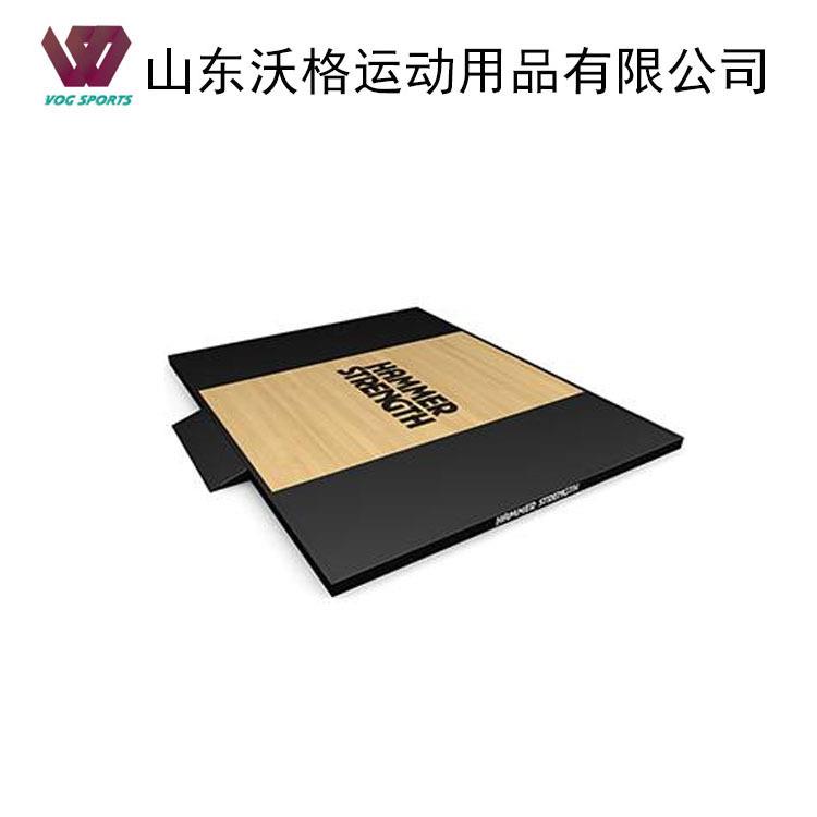 山东健身器材厂商用健身房木质地板橡胶硬拉台实木竹板训练举重台