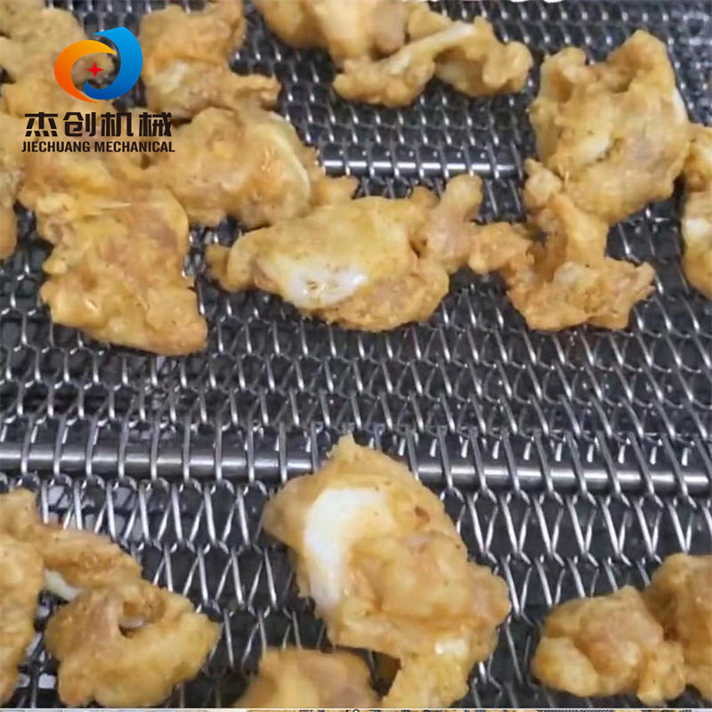 全自动鸭脚油炸机器 预制菜马蹄猪肉丸子油炸流水线 多种加热方式