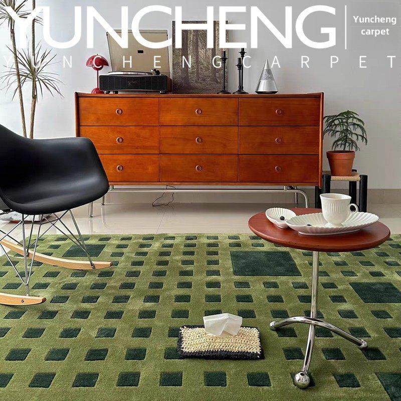 现代无障碍豪华欧洲和美国覆古绿色格纹客厅，咖啡桌，沙发，地毯,居家布艺,地毯,淘宝优惠券,粉丝福利购,淘宝优惠卷