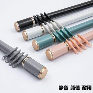 加厚铝合金全套静音罗马杆单杆双杆窗帘轨道配件客厅单轨挂杆辅料