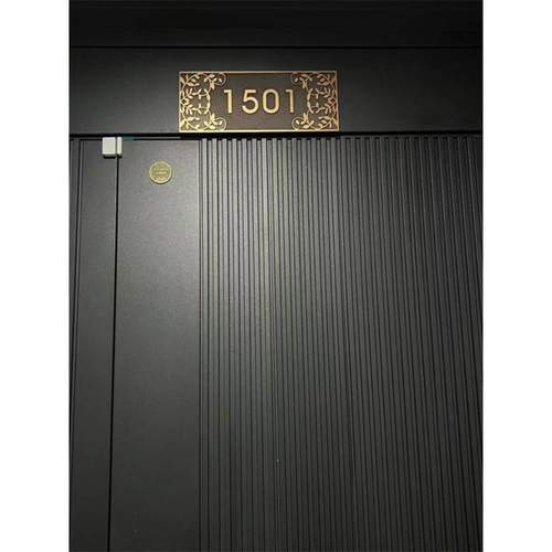 家用门牌订制户外入户铝合金中式住宅纯铜挂牌户外别墅门号牌包厢