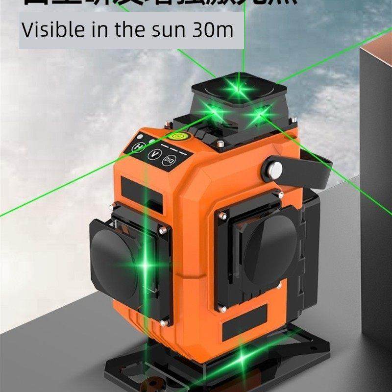 铁邦12线水平仪绿光高精度室外贴地强光细线贴墙激光红外线平水仪,五金/工具,水平仪,淘宝优惠券,粉丝福利购,淘宝优惠卷