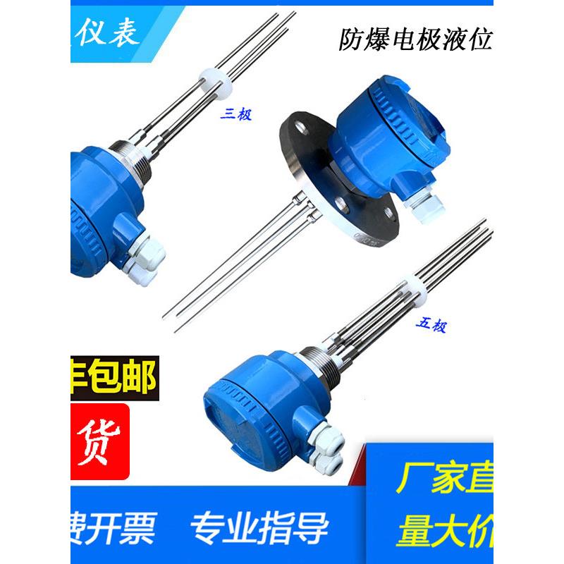 G1.5寸螺纹防爆电极式液位计开关DN50法兰控制器不锈钢探头传感器