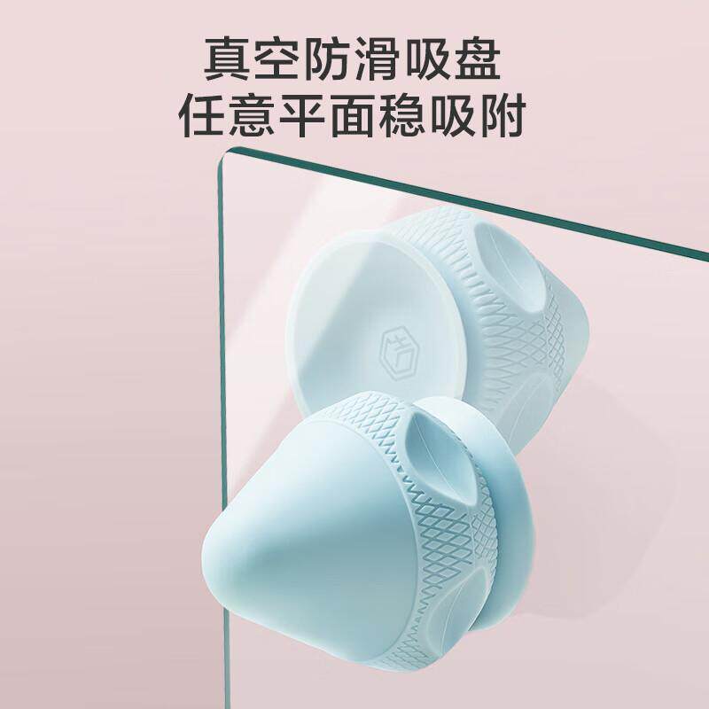 吸附式按摩器筋膜球墙上自吸按摩球背部吸盘吸附式蓝色