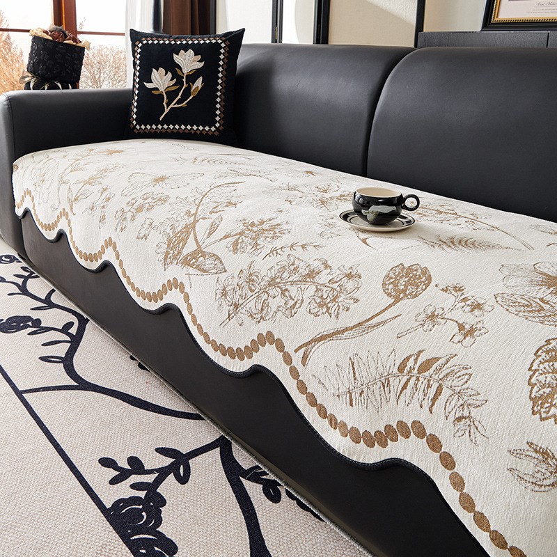 异形沙发垫四季通用2024新款沙发坐G垫防滑直排三人位高级感盖布