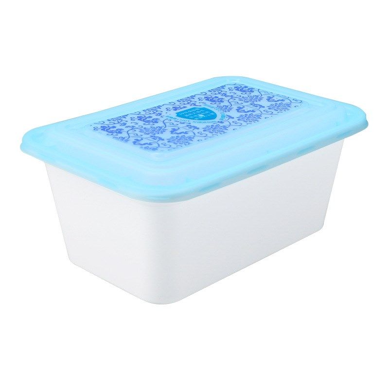 一次性餐盒餐具打包n盒外卖饭盒长方形青花加厚透明塑料带盖快餐