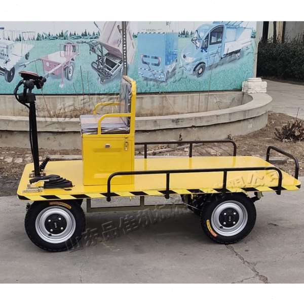 小型铁路建设平板车 电动四轮搬运工具车 座驾式电动前进后退车