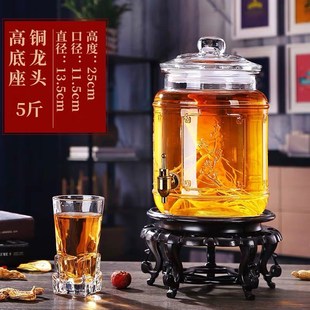 10斤2g0斤泡酒瓶带龙头泡酒坛密封罐人参瓶酿酒容器酒桶酒罐 包邮
