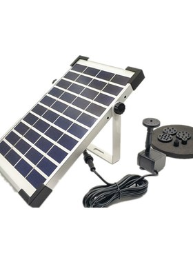 5W带支架太阳能喷泉水泵直流太B阳能漂浮喷泉太阳能假山流水喷泉