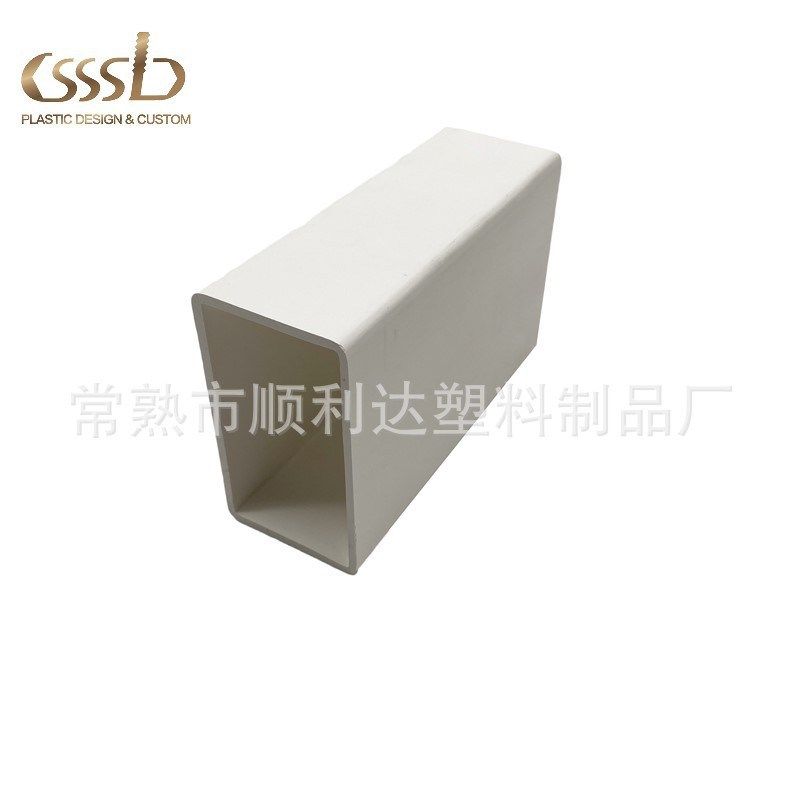 供应 冷挤塑料矩形管r 通风系统PVC管 薄壁通风管道塑料管