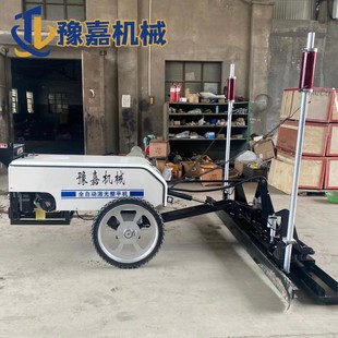 混凝土激光整平机双轮手扶式 小型水泥路面摊平机全自动找平机