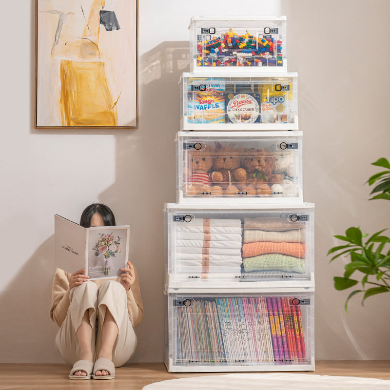 书本收纳箱可折叠宿舍学生教室用透明整理书籍收纳盒书箱收纳,3C数码配件,其它配件,淘宝优惠券,粉丝福利购,淘宝优惠卷