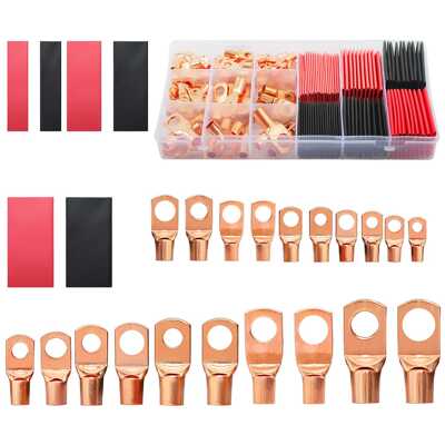150PCS窥口型铜线端子SC连接器70pcs+热缩管80pcs