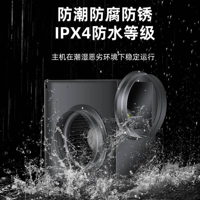 商用静音管道抽风机厨房排油烟大功率抽风机家用换气机排风机