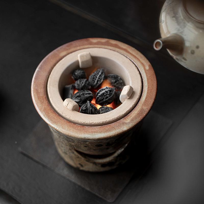 围smcs-tl炉煮炭炉动煮茶炉炉柴烧复古可移取暖碳炉子炭火茶炉